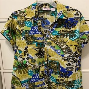 Vintage plus size tropical shirt